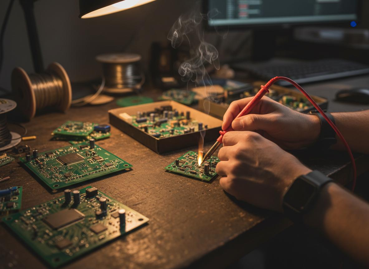 Reparação de placa eletrónica com soldadura